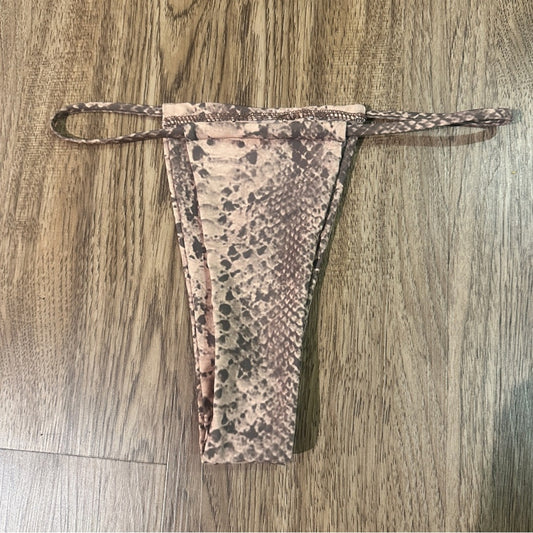 NWOT Matte swim brown snake print high waisted bikini swim bottom size medium