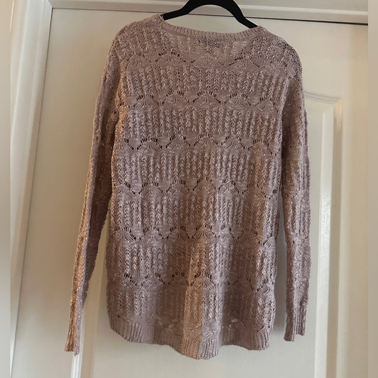 Freshman Mauve purple blood knit pocket sweater size xs