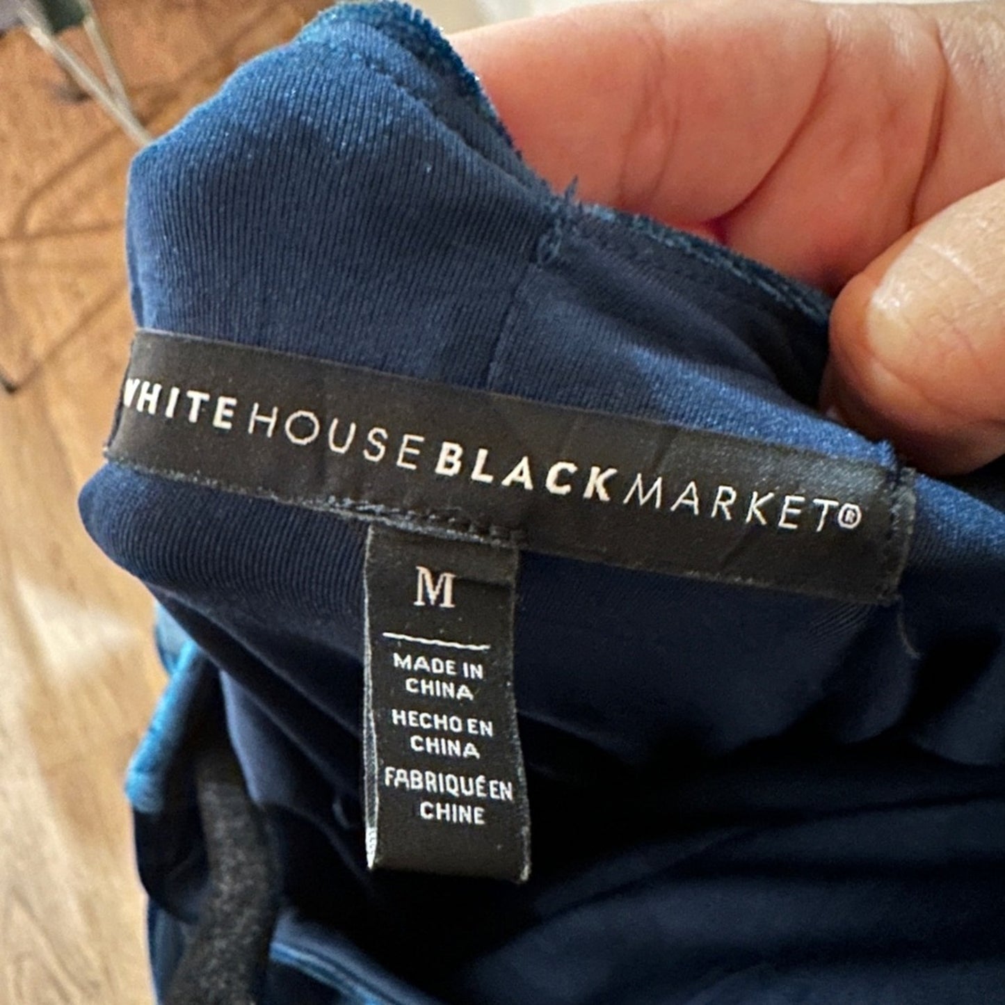 White house black market dark turquoise velvet dress size medium