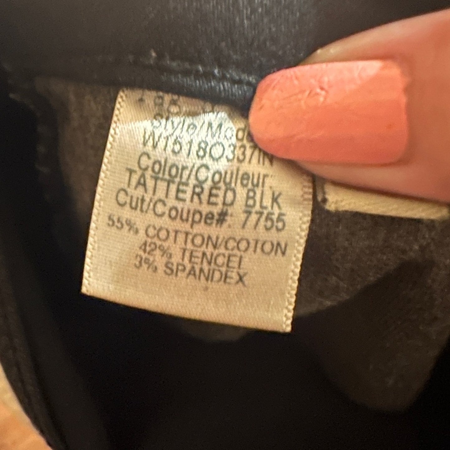 Rag & Bone black tattered skinny jeans size 25