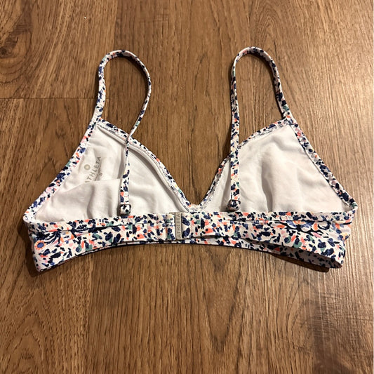 🍷Athleta mixed media floral print bikini top size small