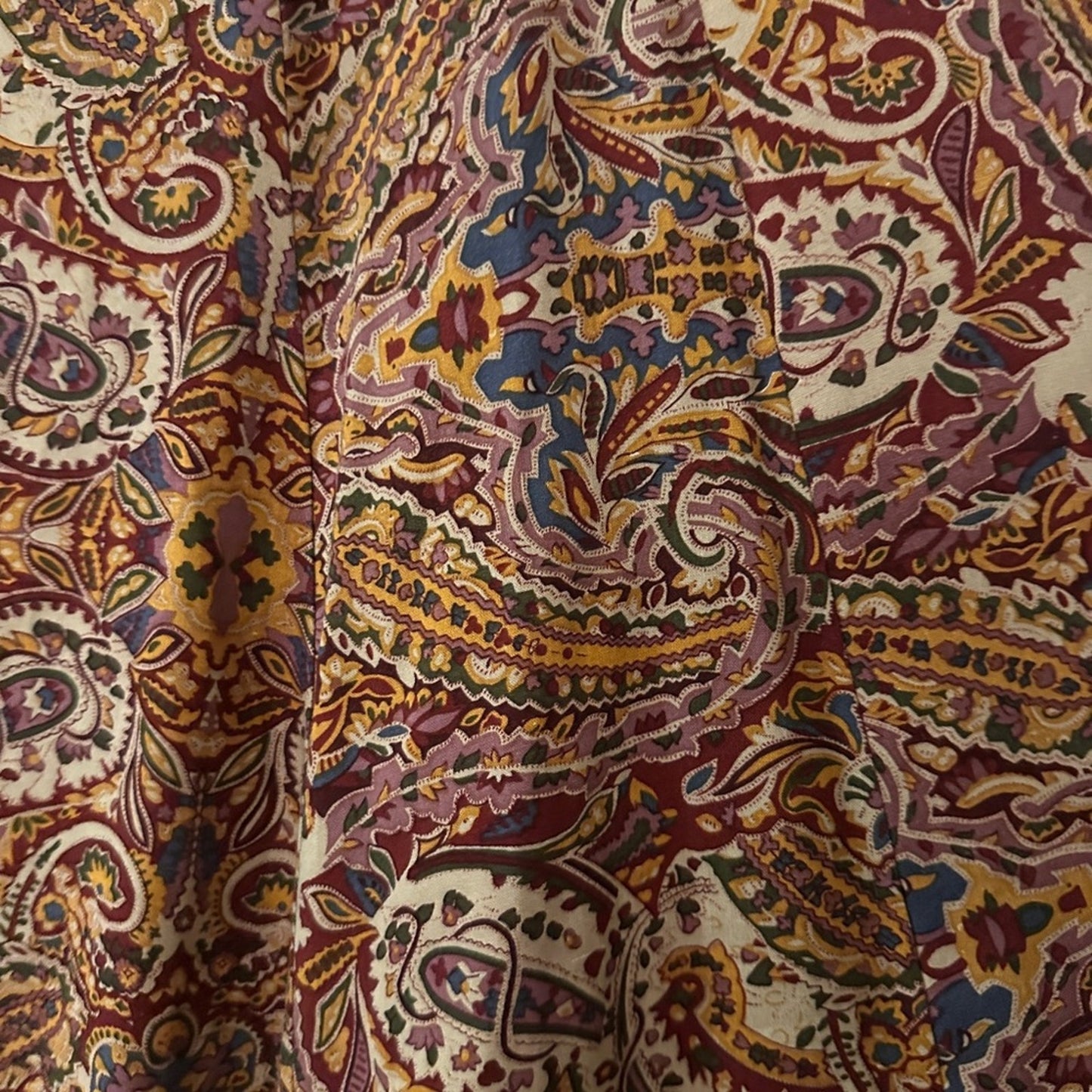 Express vintage dark red printed maxi skirt size medium