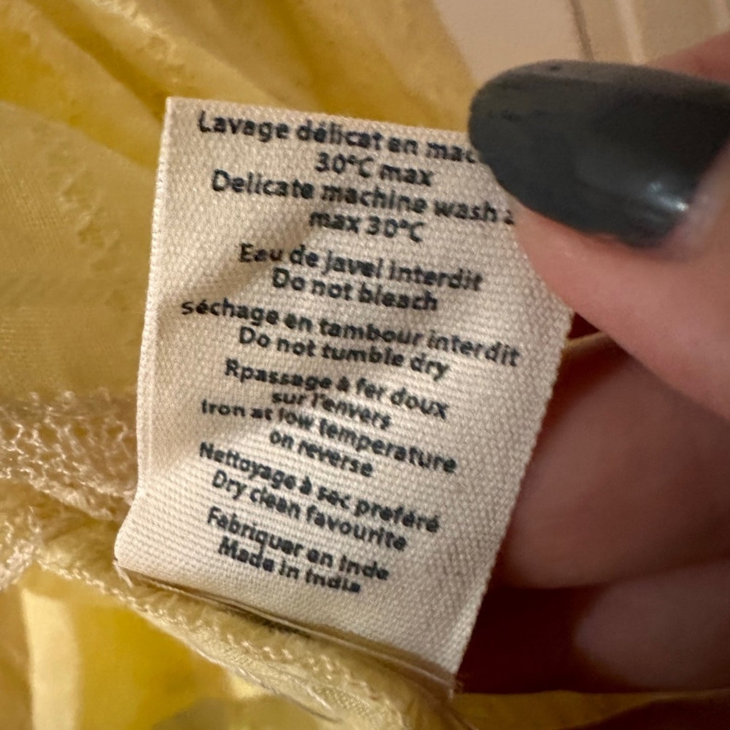 Swildens yellow high low midi skirt size 38/ medium