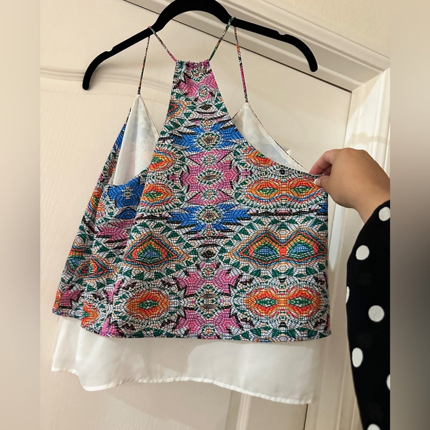 Lovers + Friends layered look racer tank size small