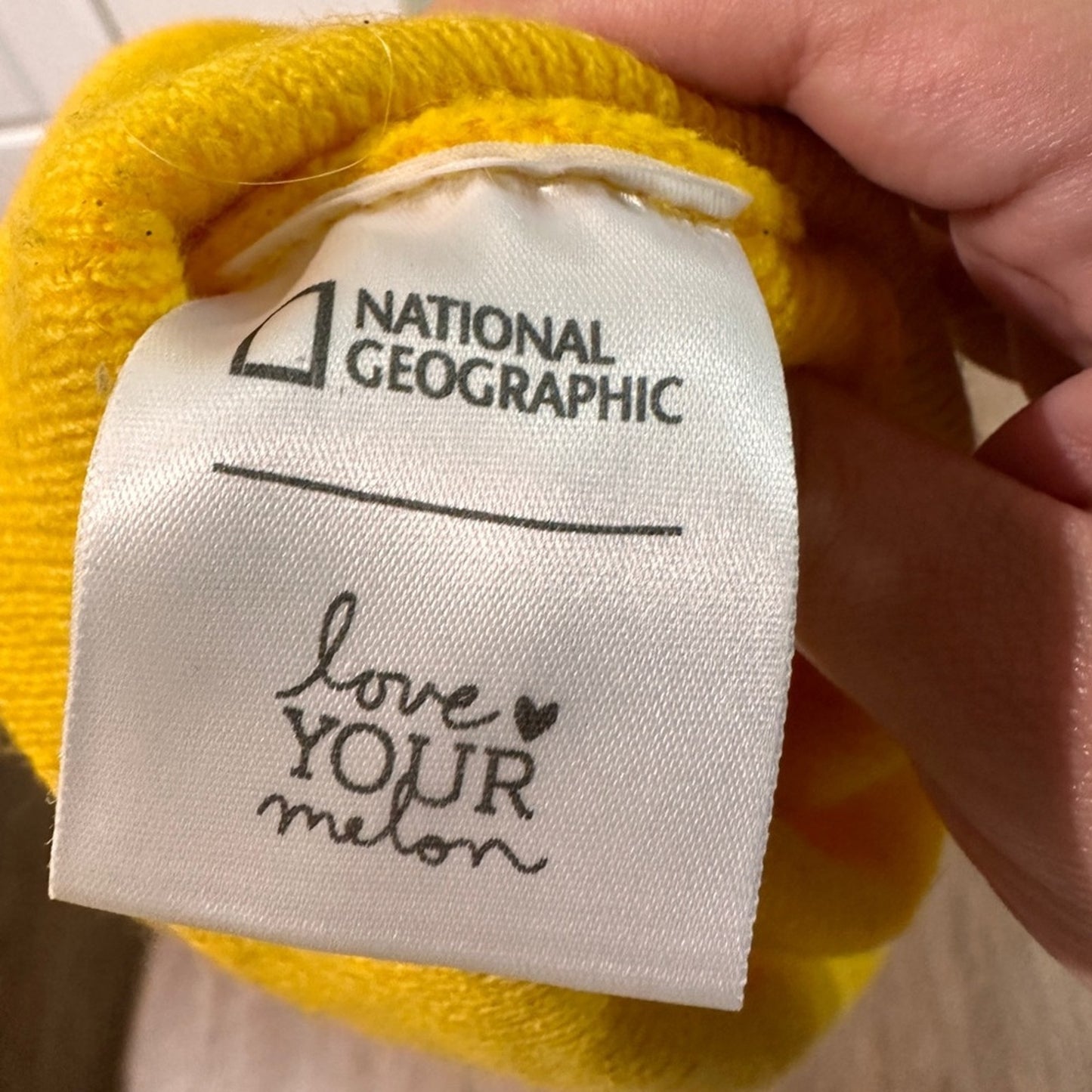 National Geographic yellow beanie