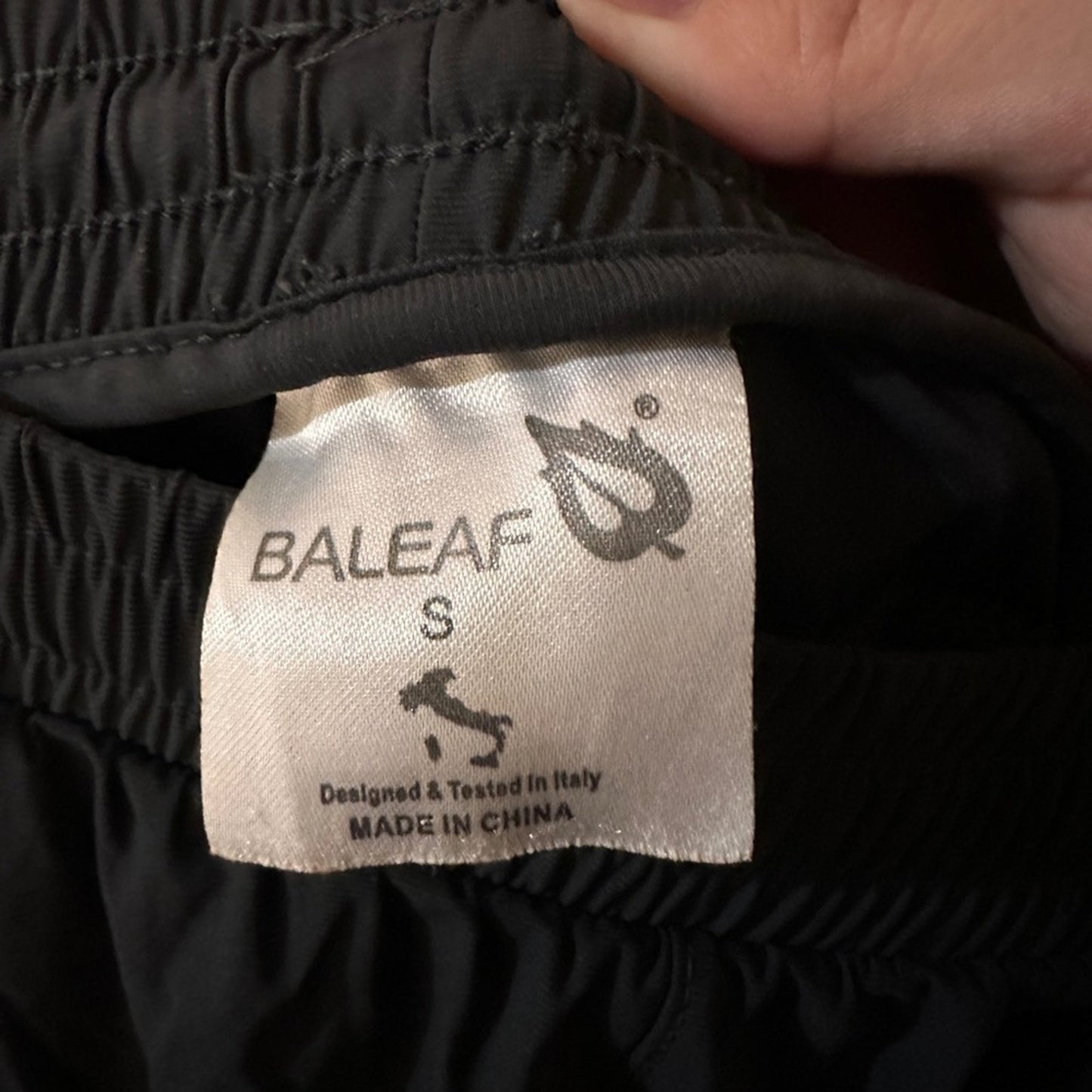 Baleaf black nylon jogger pants size small