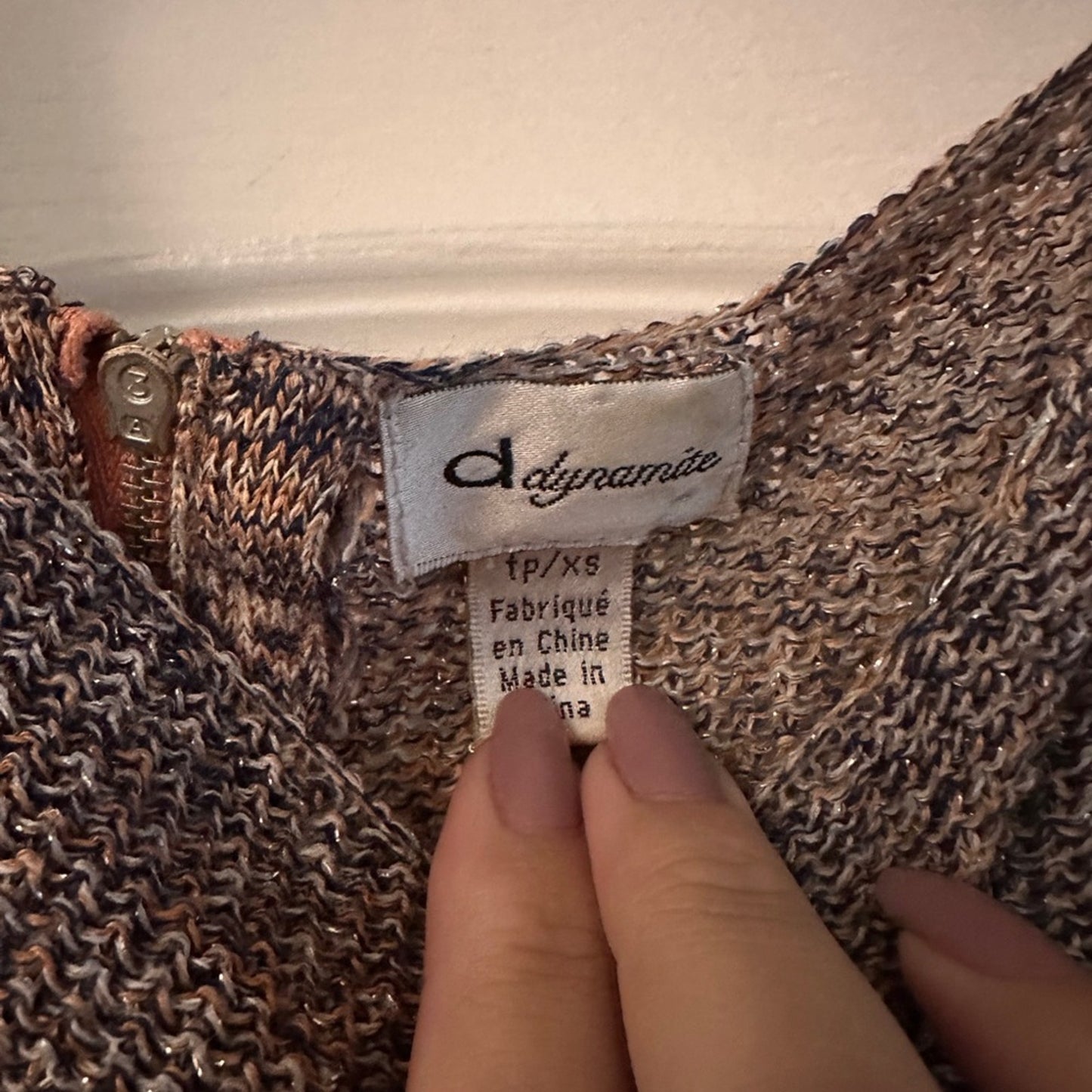 Vintage dynamic knit crop top size xs