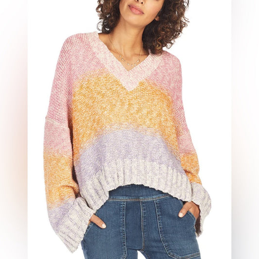 Eleven Six color block ombré Brie Sweater size xs/small