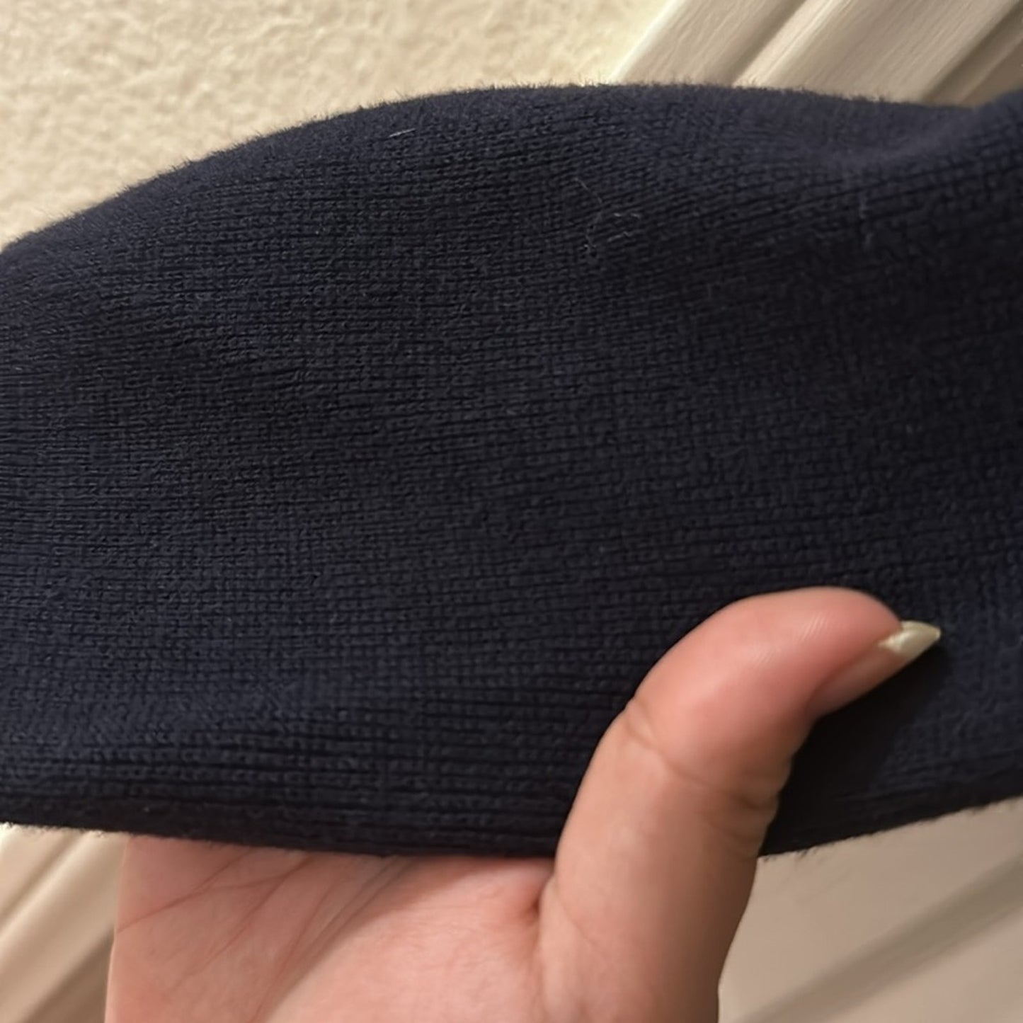 Zara Dark Navy collared knit cardigan size medium