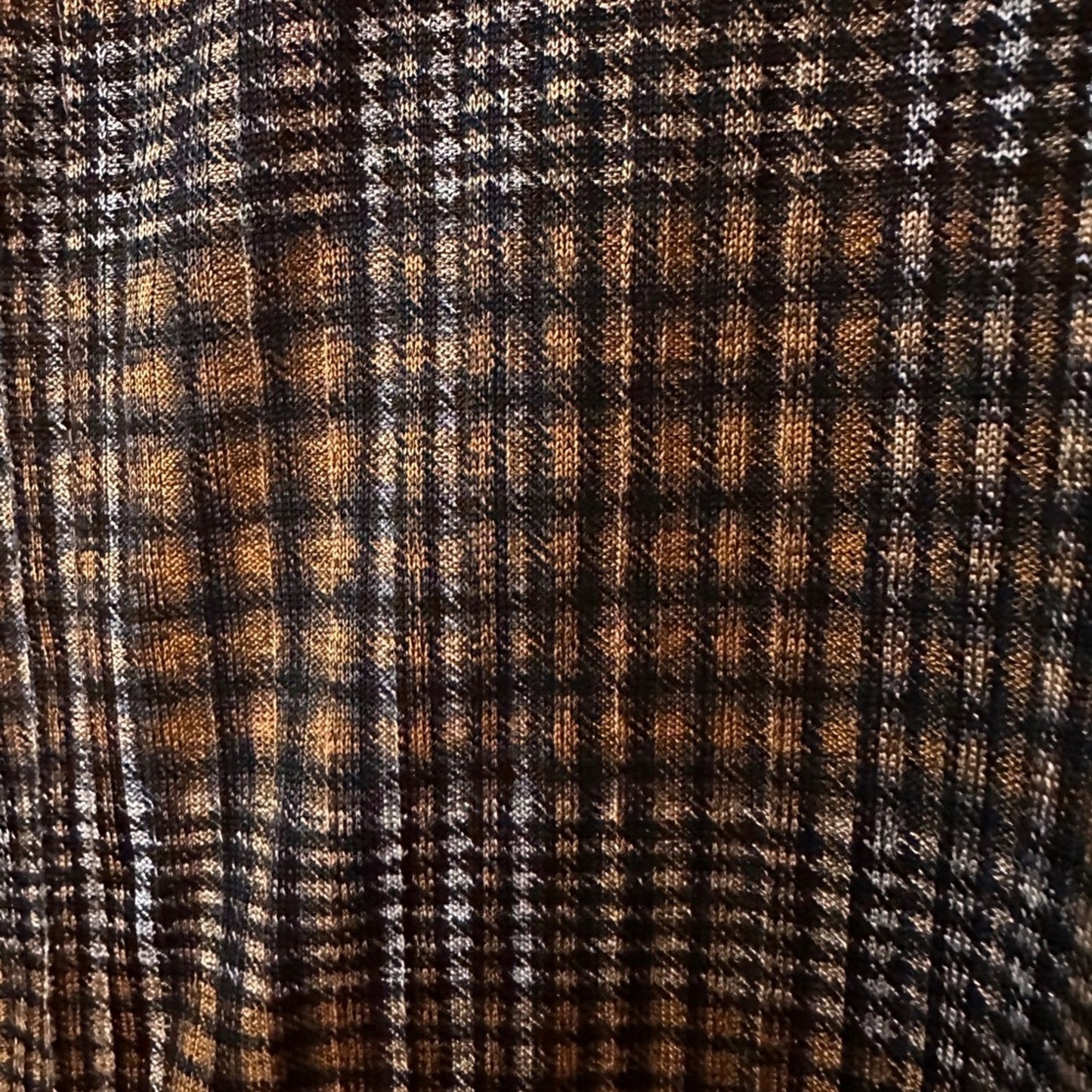 Zara brown and black plaid asymmetrical top size small