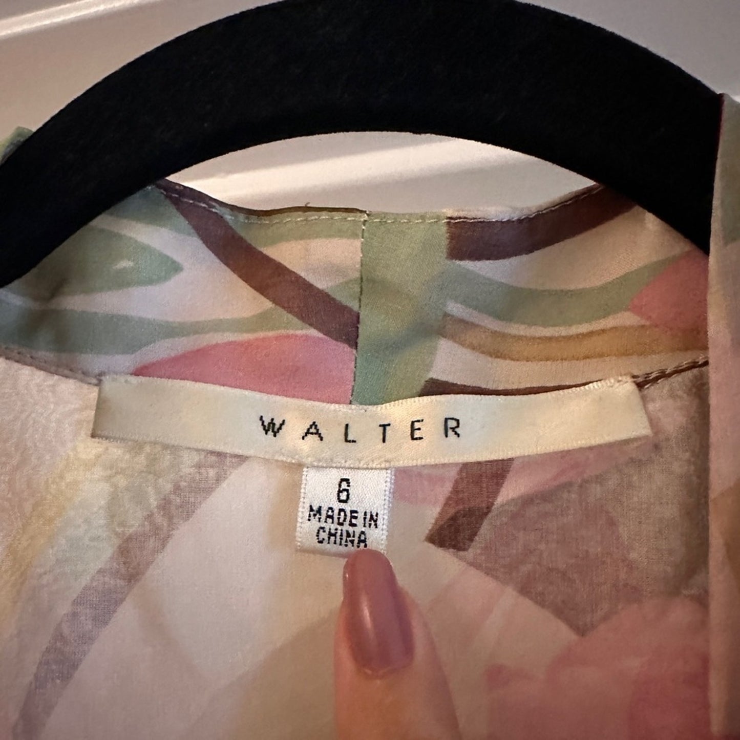 Walter 100% silk floral print mini dress size small