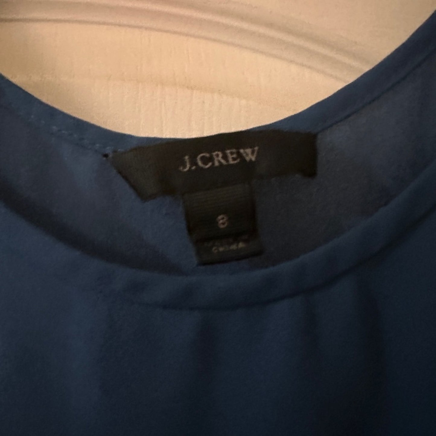 🍷J.Crew blue sheer chiffon tank size 8