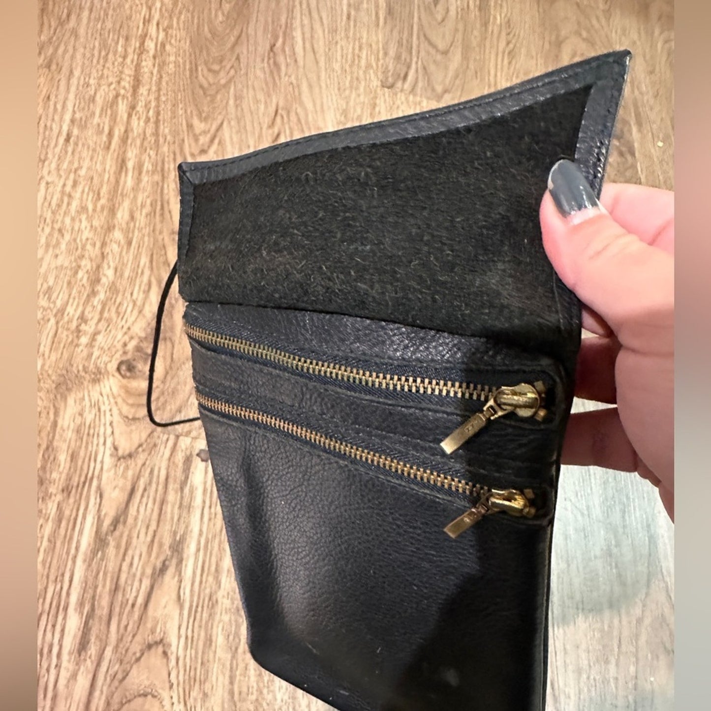 Black Leather Crossbody Bag