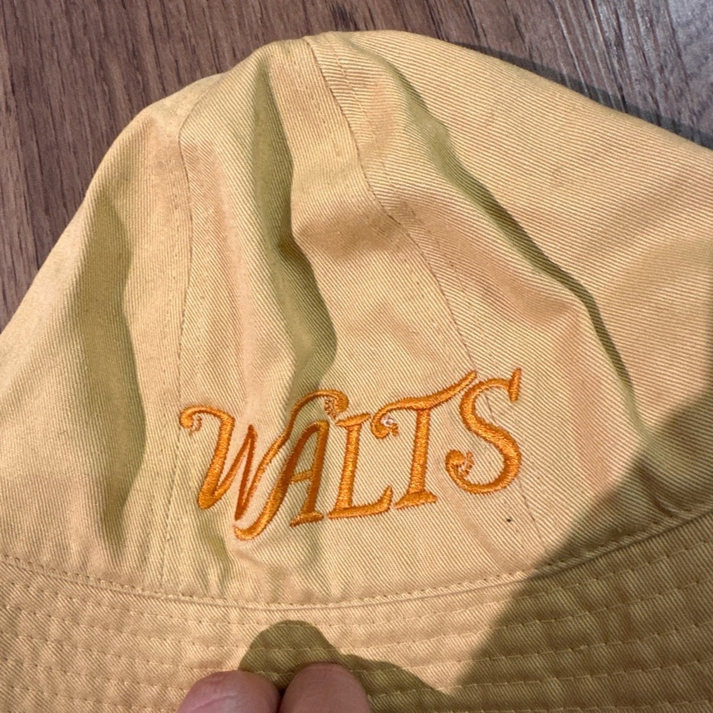 🍷Waltz cotton canvas embroidered yellow bucket hat