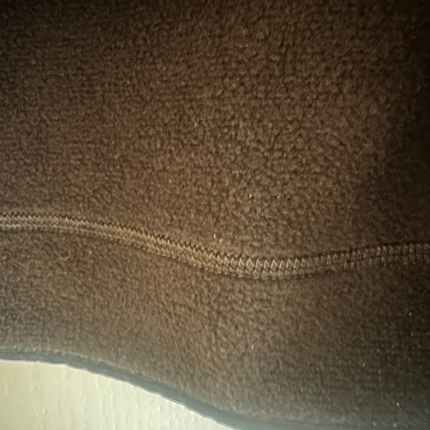 REI classic chocolate brown Henley zip fleece knit sweater size xs