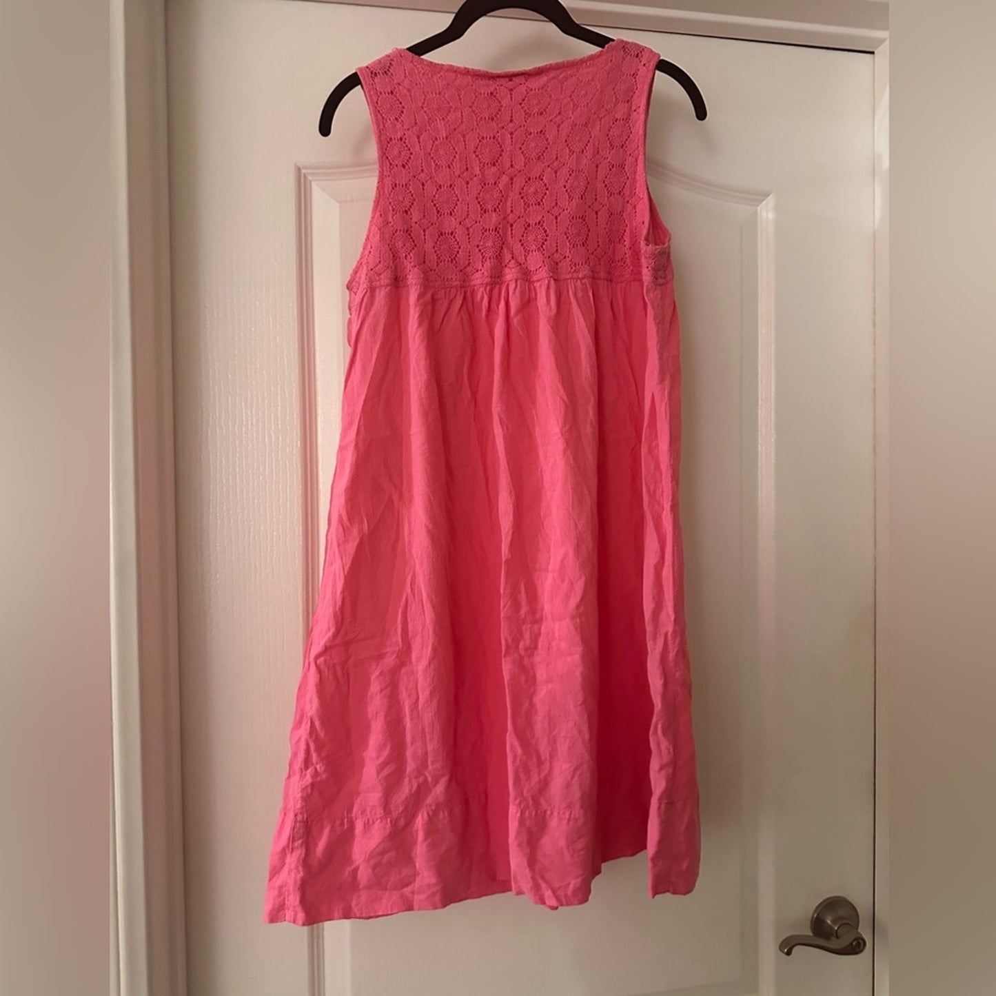 Tommy Bahama pink cotton gauze tank dress size medium