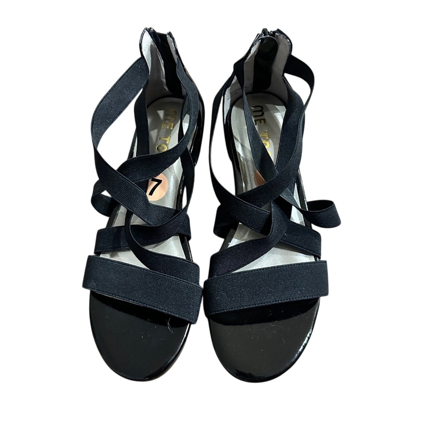 🍷Me Too black strapy sandals size 7