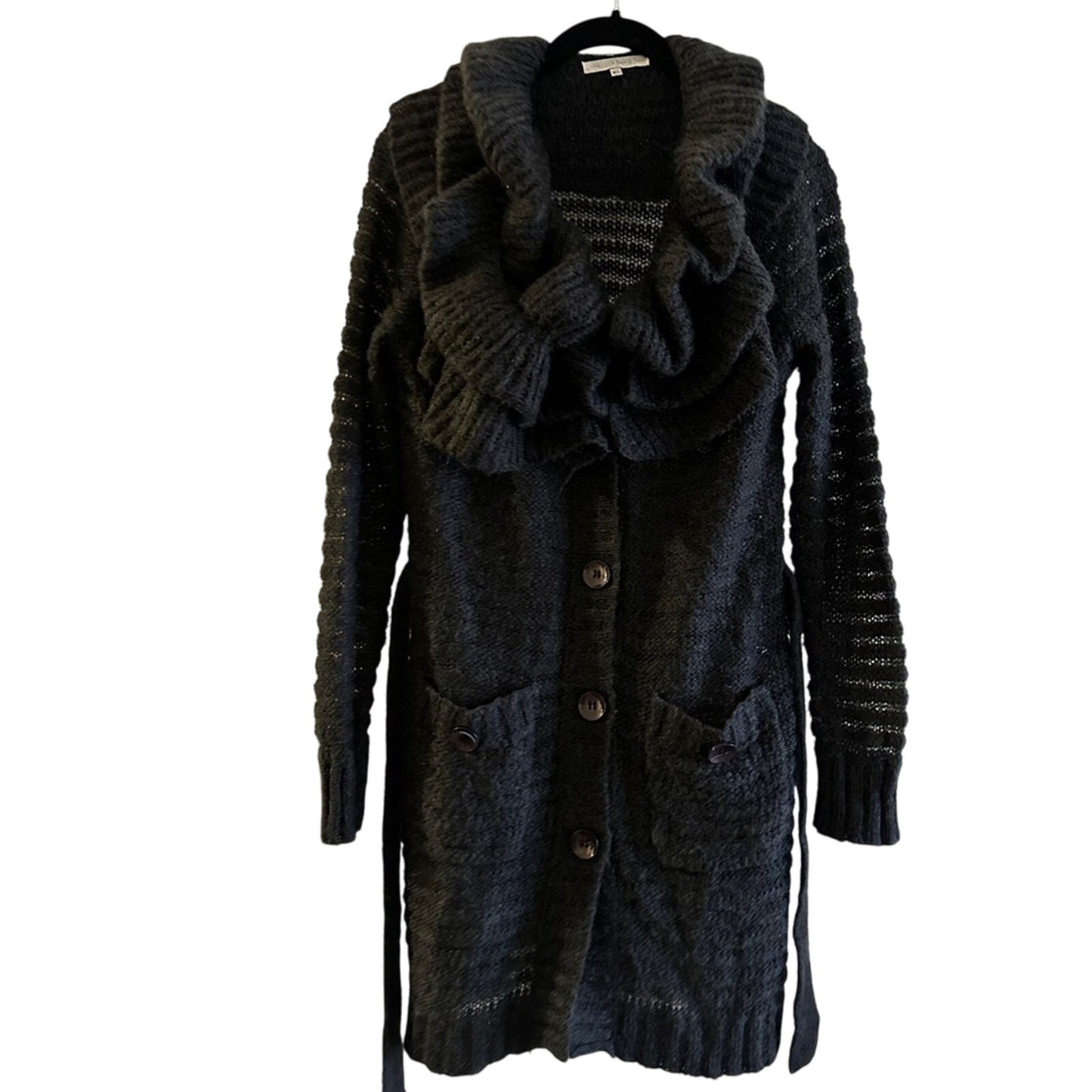 Lucy Paris wool blend long grey cardigan size M/L