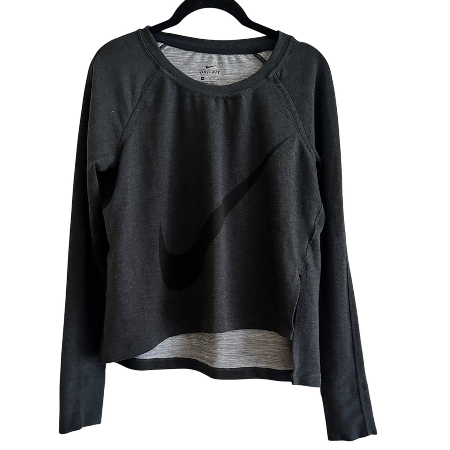 🍷Nike dry fit charcoal grey jersey sweatshirt size medium