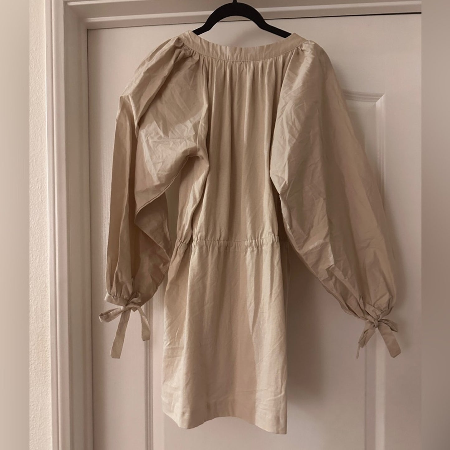 Zara 100% cotton long sleeve button down dress size small