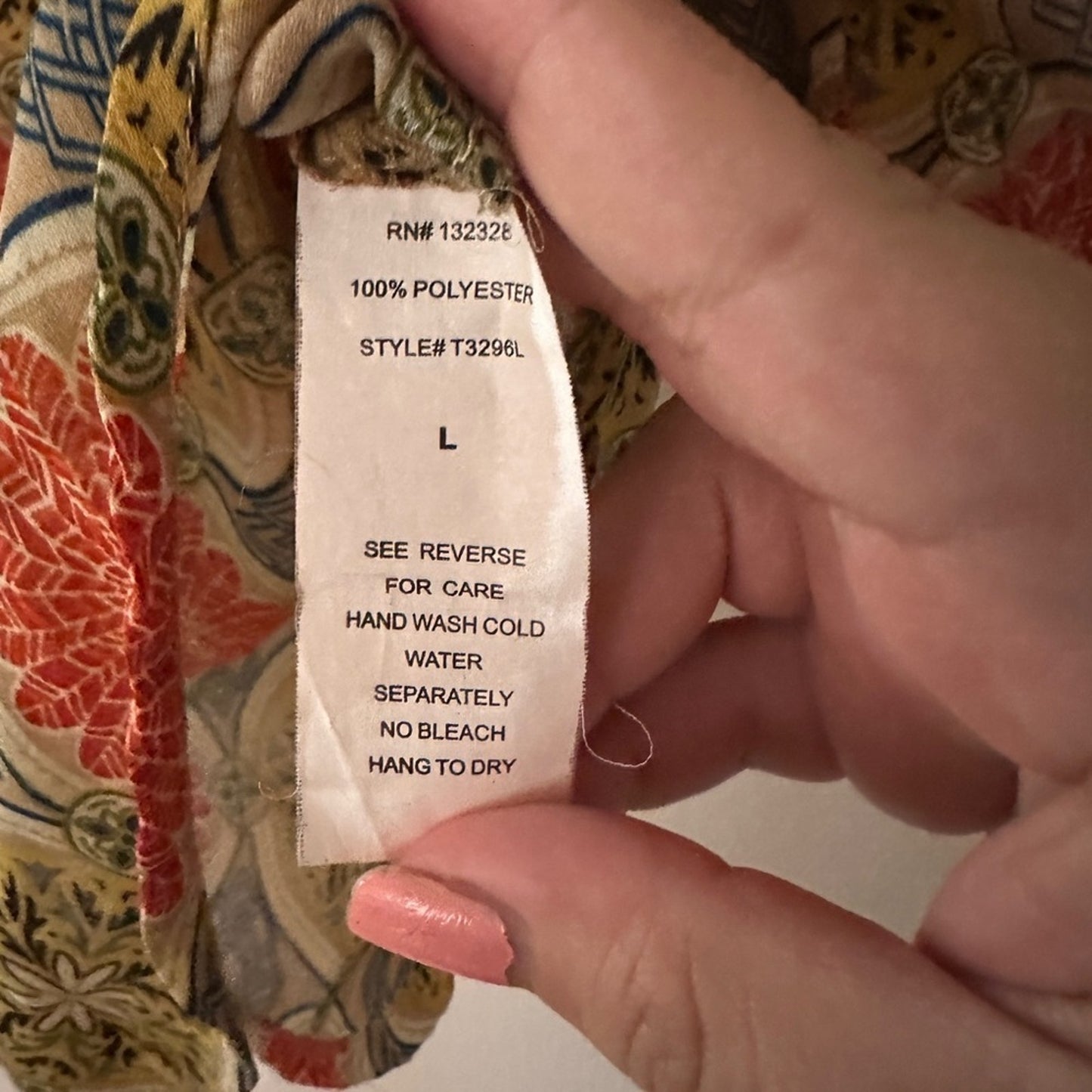 Ezra colorful chiffon printed blouse size large