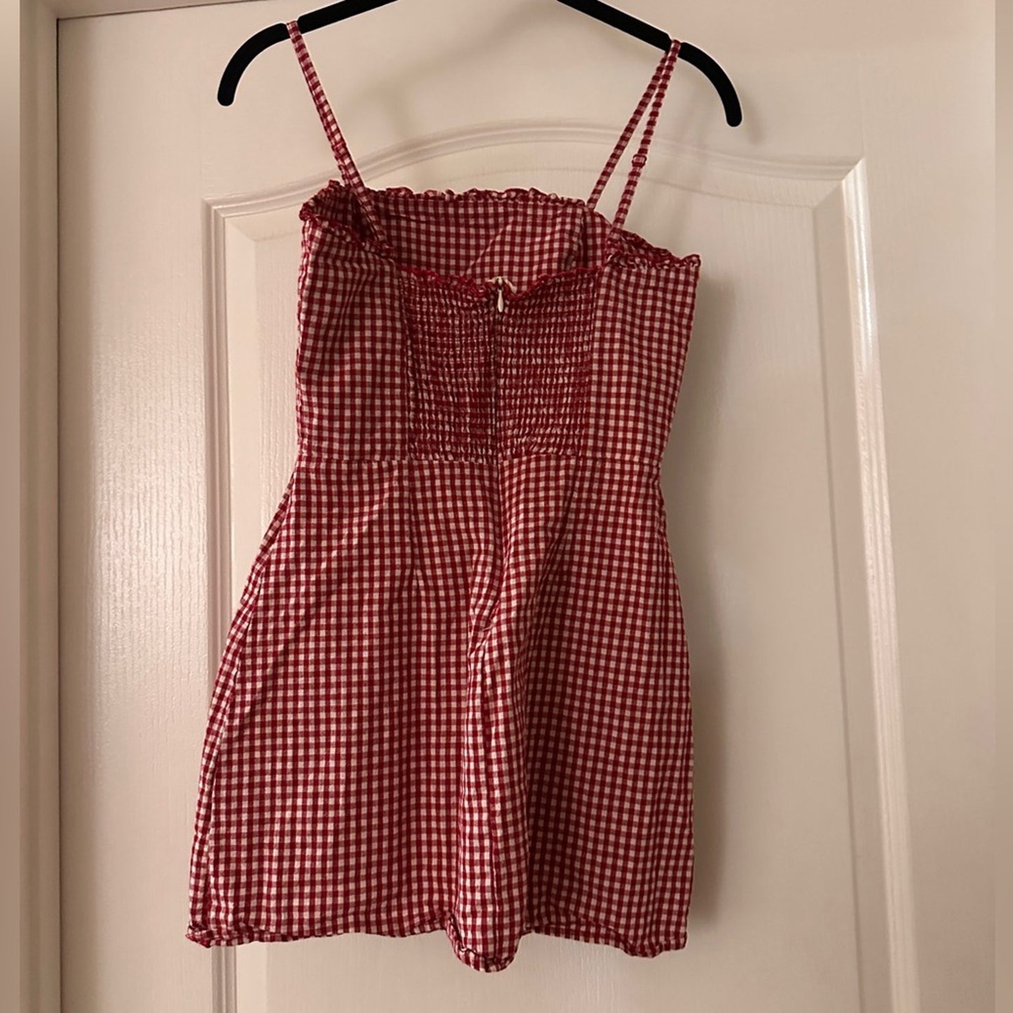 Kendall + Kylie red and white gingham mini dress size xs
