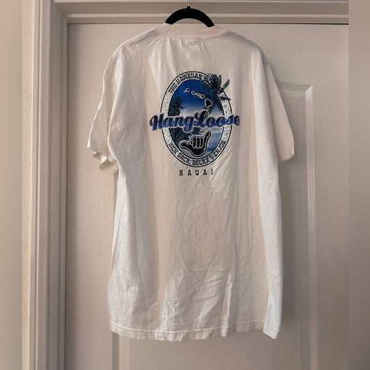 Hang loose Hawaii graphic tee size large