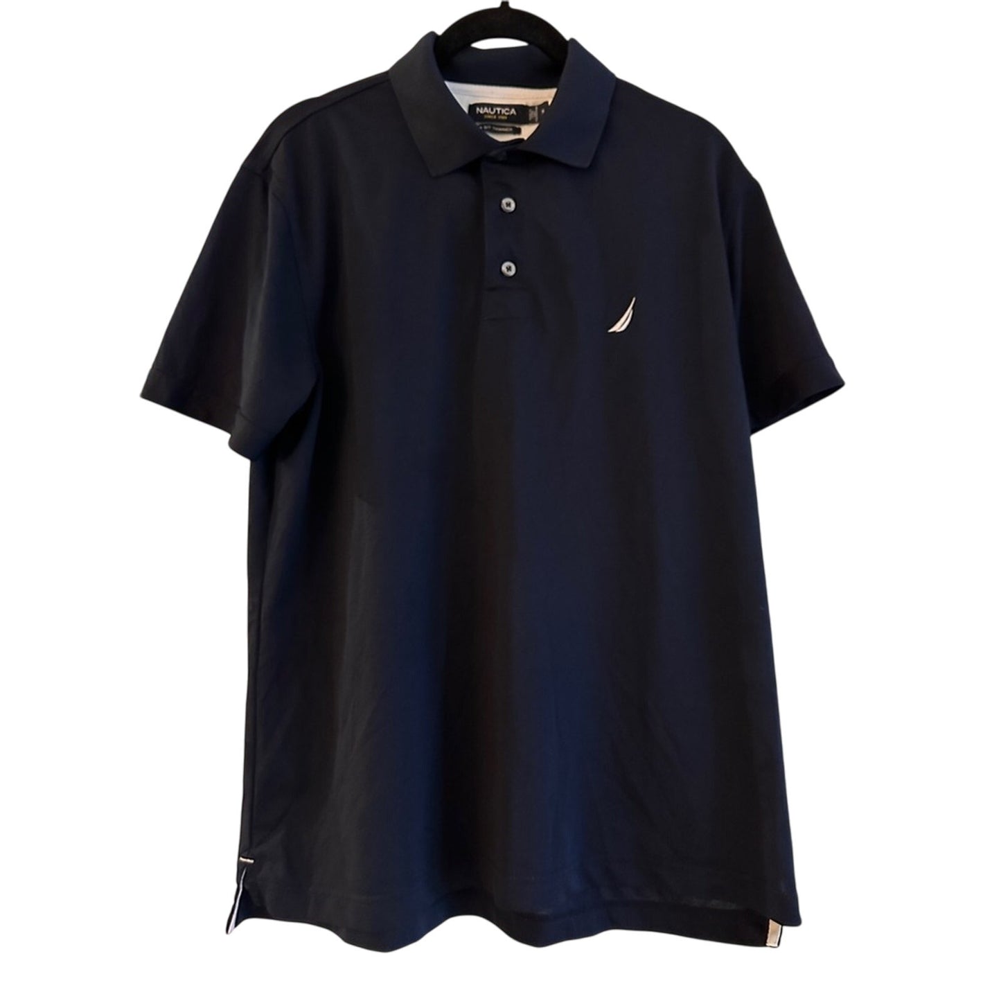 Nautica navy blue henley polo size medium