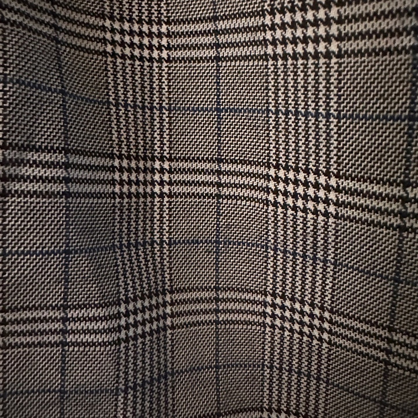 Elenza grey white and navy plaid houndstooth trousers size large