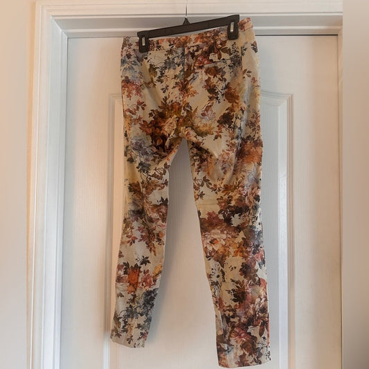 Zara Floral printed trouser pants size small