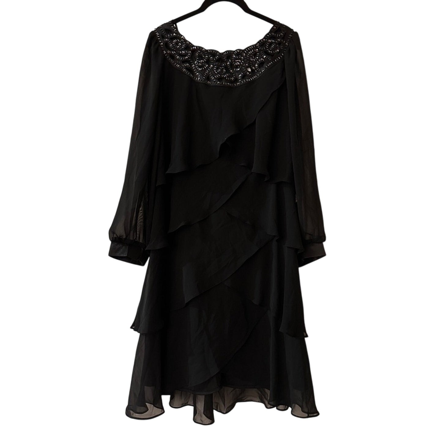 NWT Drapers & Damons black chiffon dress size 12
