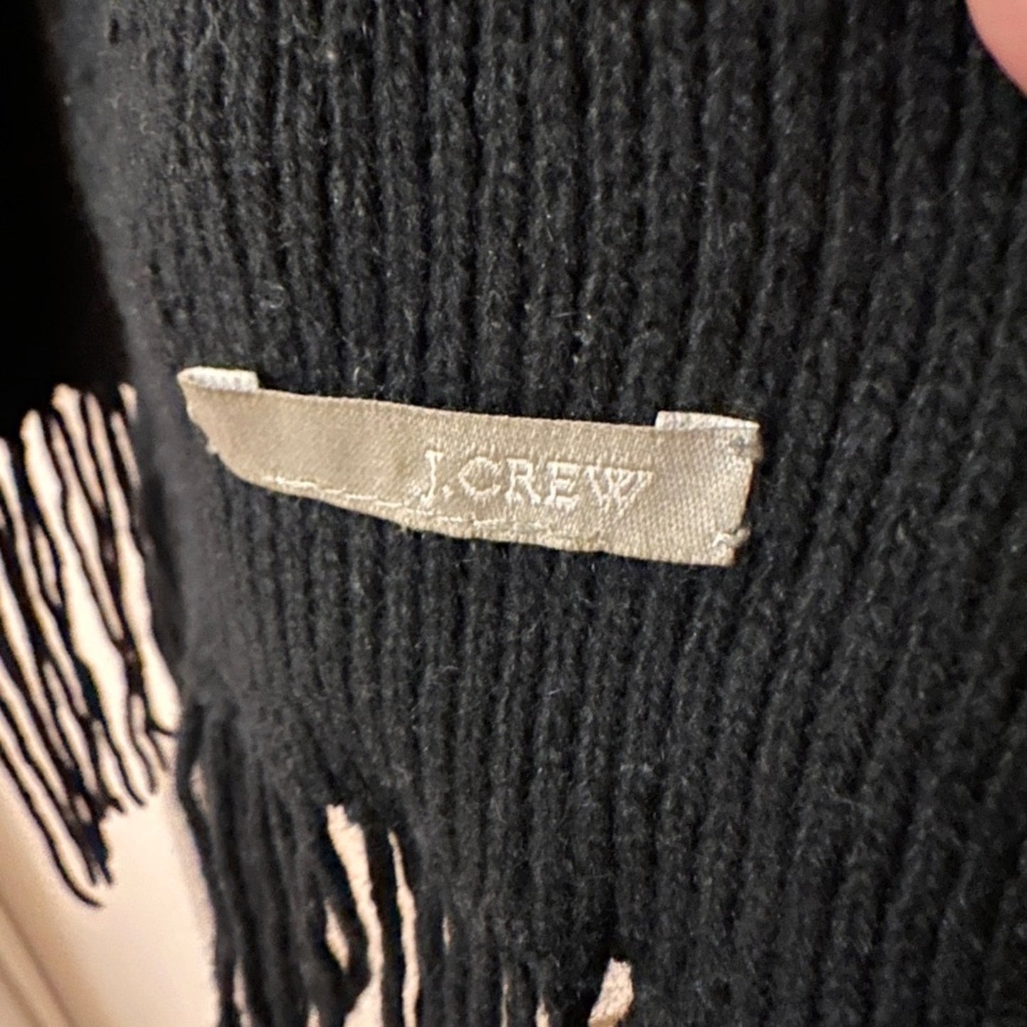 J.Crew ribbed knit back wool blend scarf one size