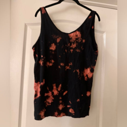 Acid wash Janette vintage black tank size 2X