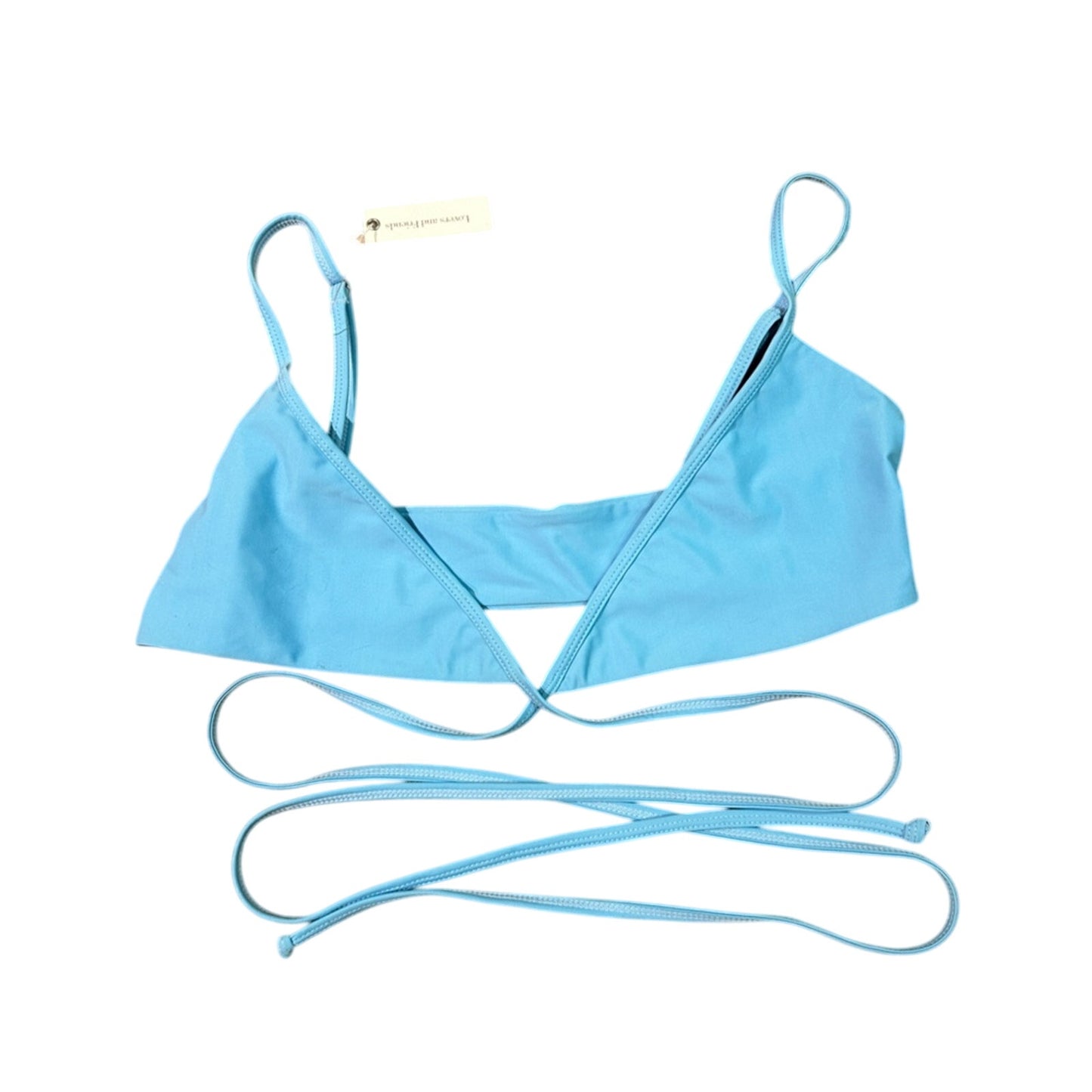 NWT Lovers + Friends blue bikini top size medium