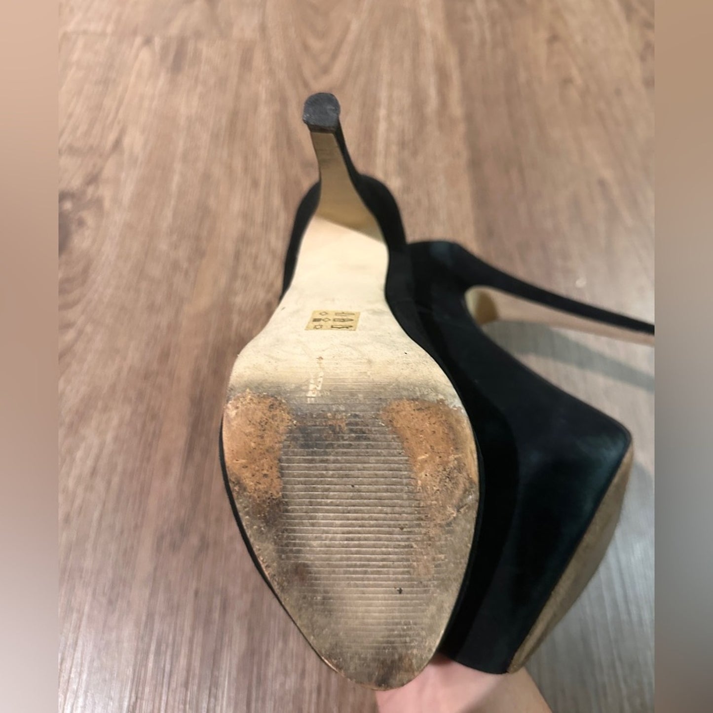 Carvela Kurt Geiger black platform stiletto bootie heels size 37