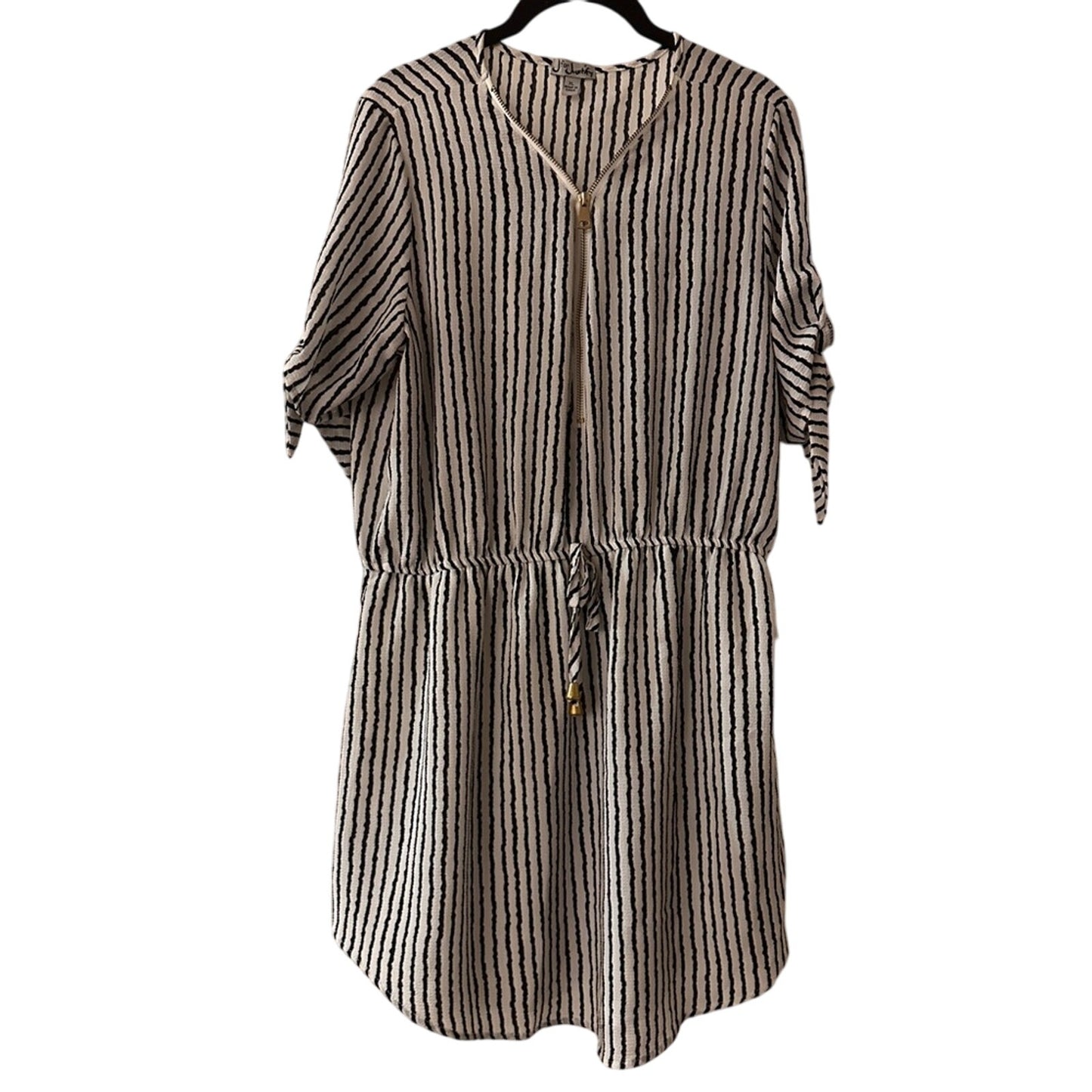 NWT J For Justify Striped Navy and White Dress size XL