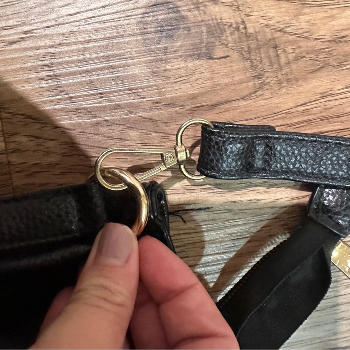 Faux leather handbag