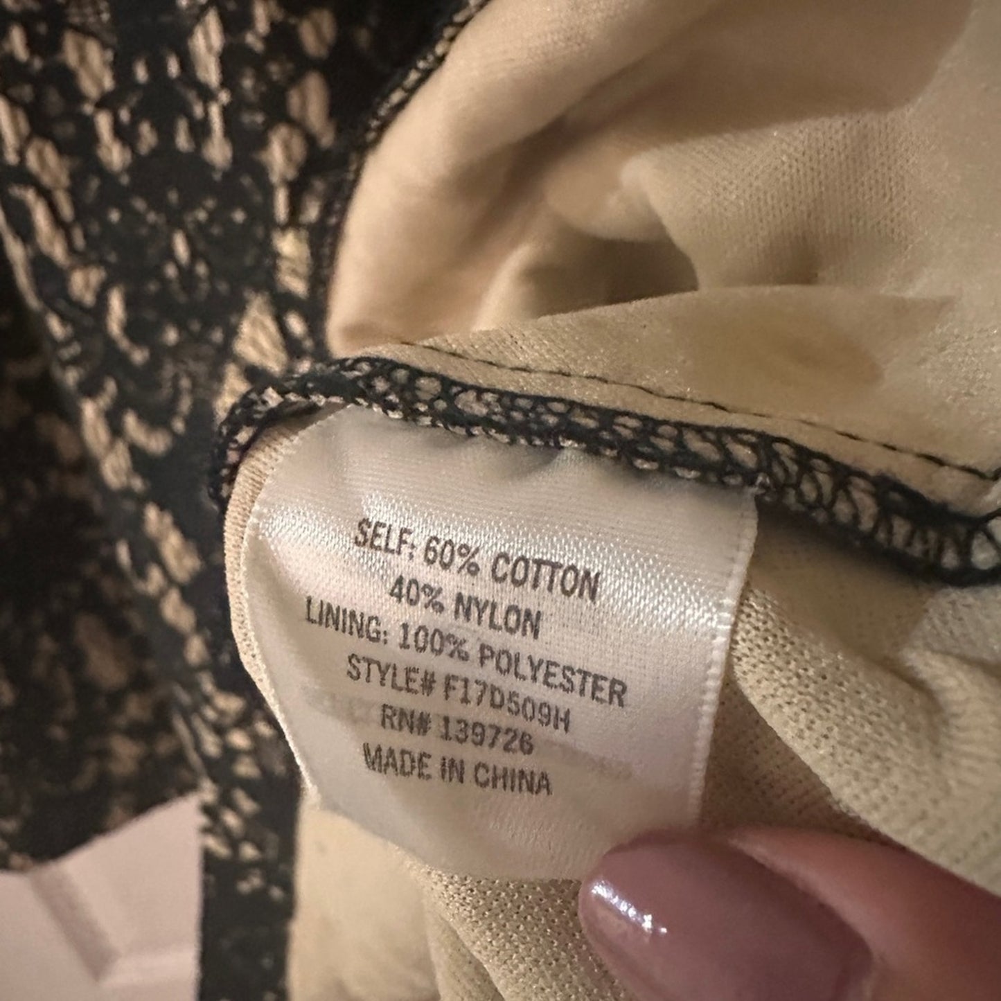 Francesca’s black lace cocktail dress size medium