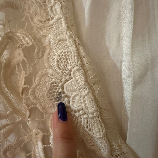 The Jetset Diaries crochet lace deep V body on dress size xs