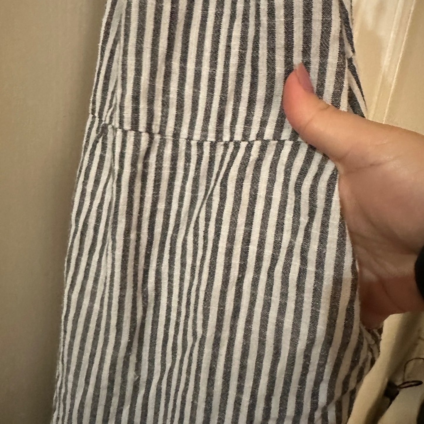 BOHO ME Navy and white stripped dress size medium