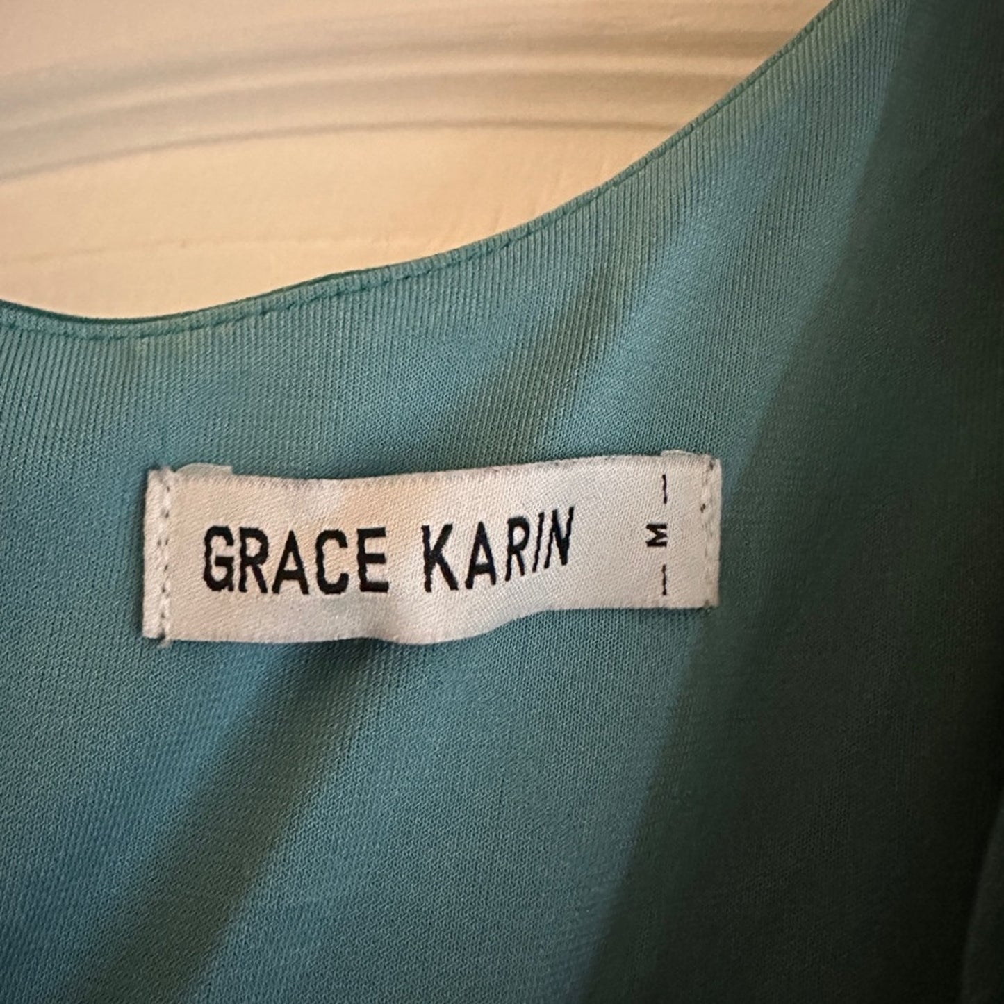 Grace Karin turquoise aline midi dress size medium