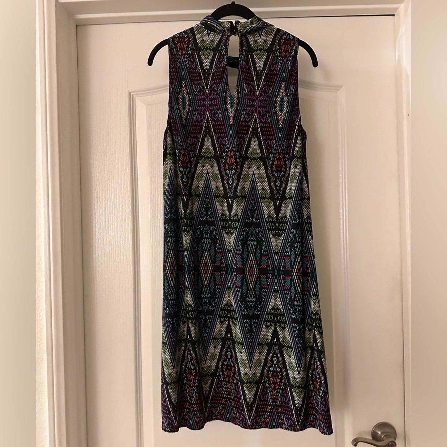 🍷London Times multicolor tribal diamond print sleeves dress size 10