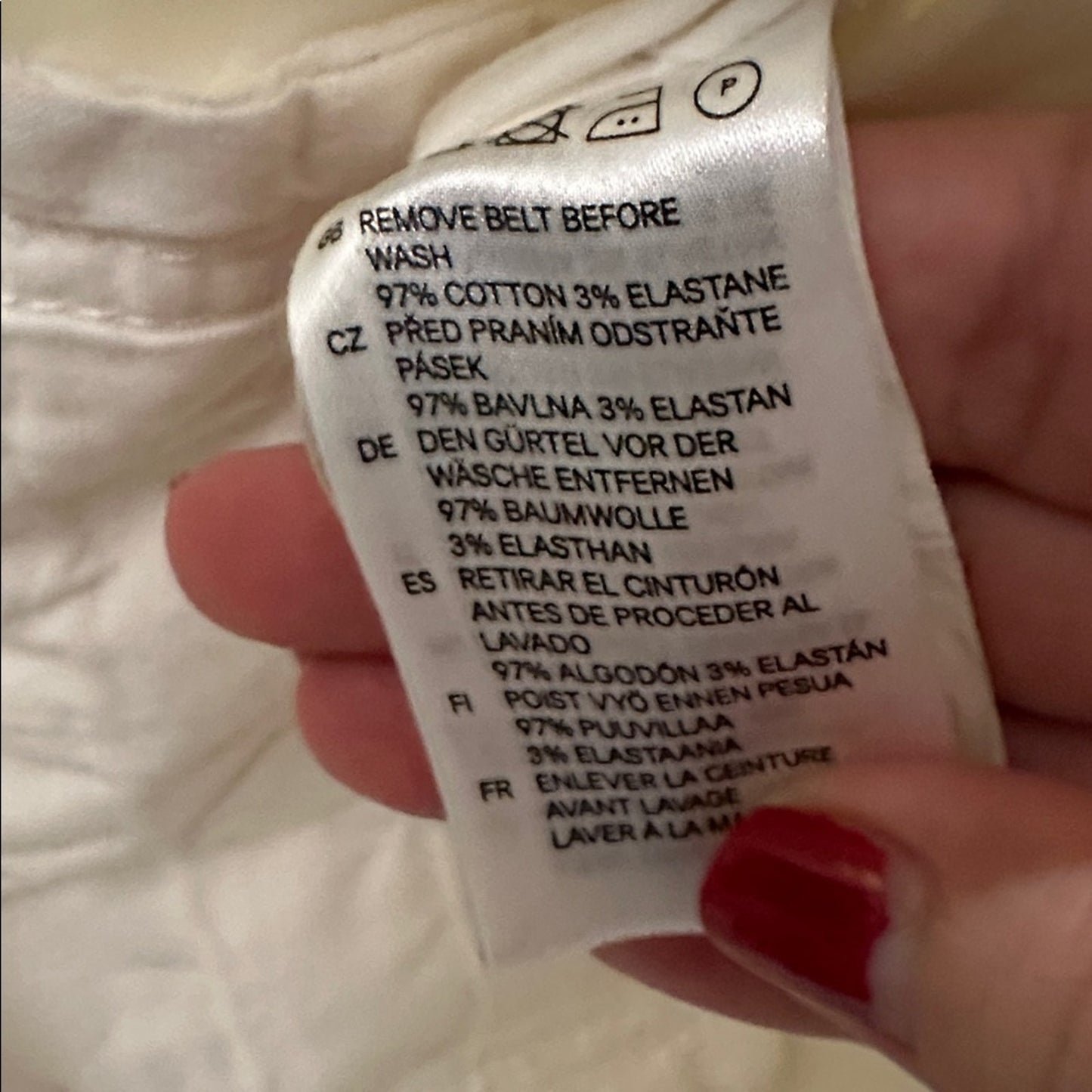 H&M white cotton jacket size 10