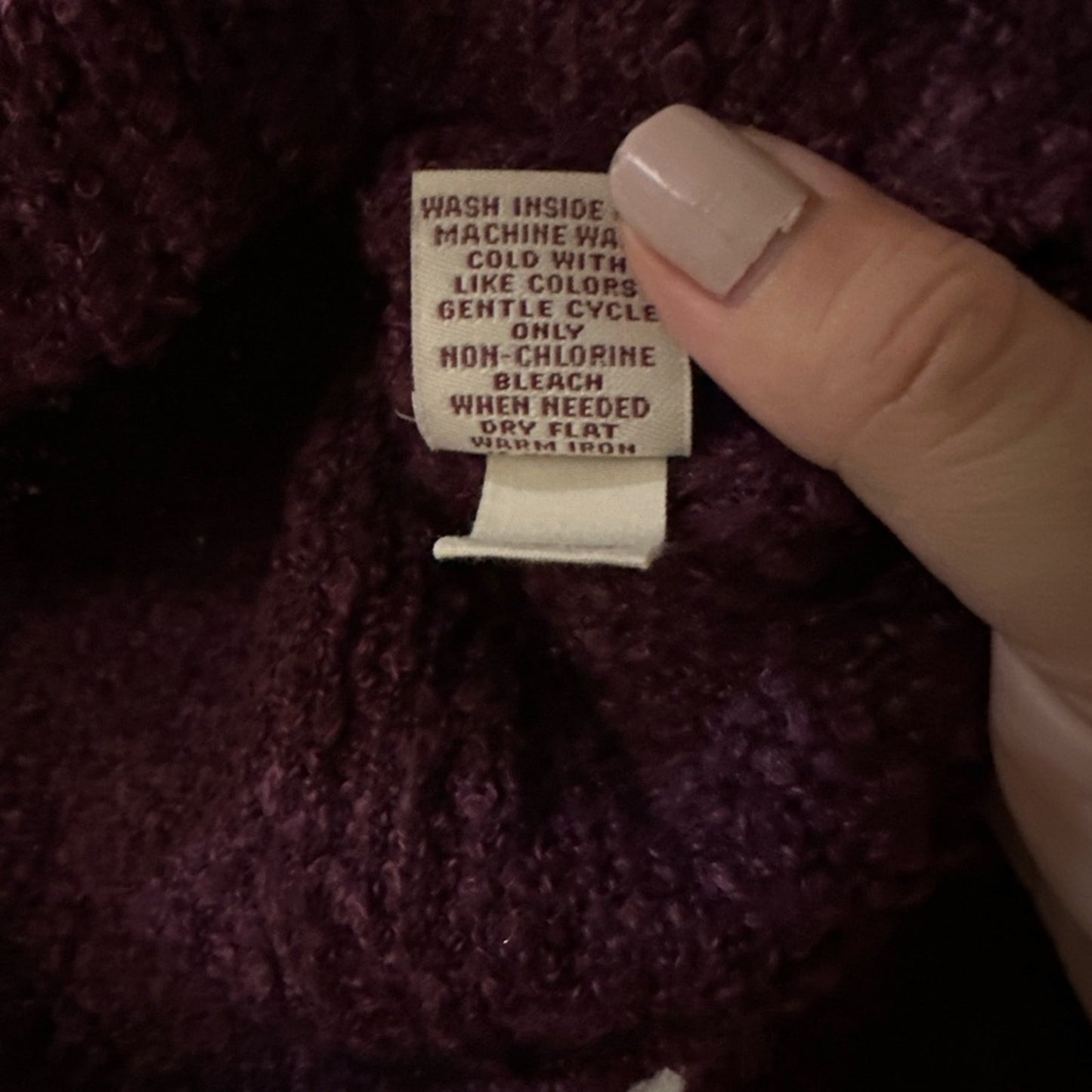 Mudd dark burgundy off the shoulder sweater size small