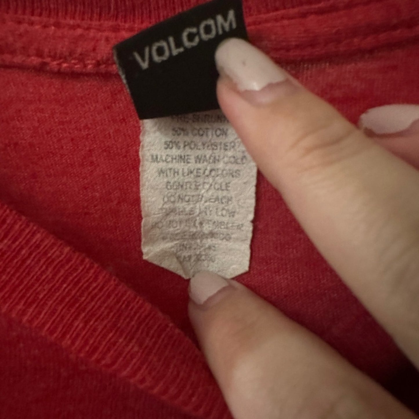 Volcom red graphic tee size medium