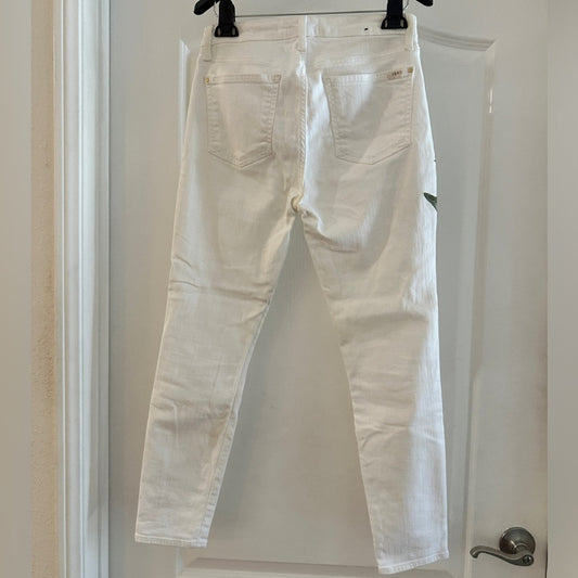🍷Jen 7 by Sevens Jeans white mid rise ankle skinny jeans size 4
