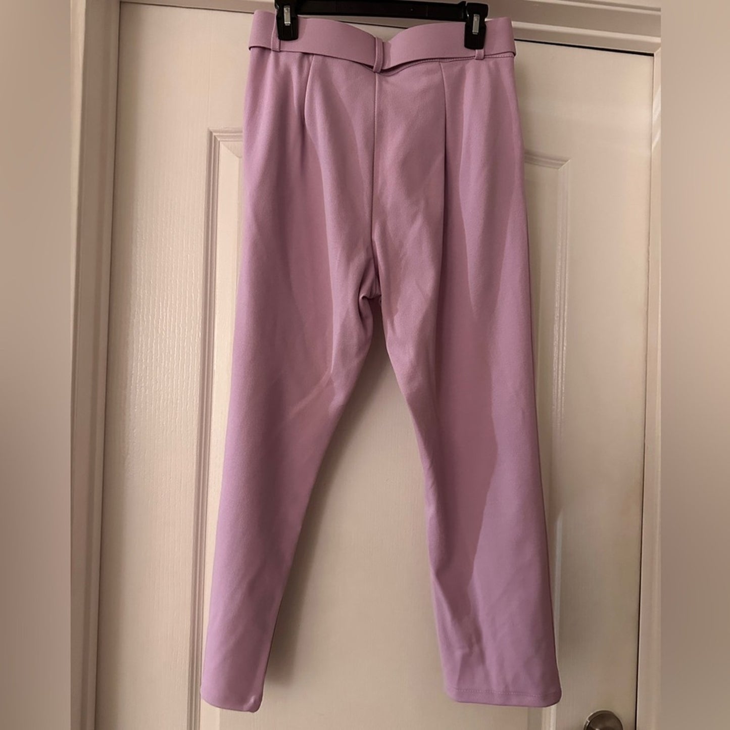 Boohoo lavender trousers with belt size 10