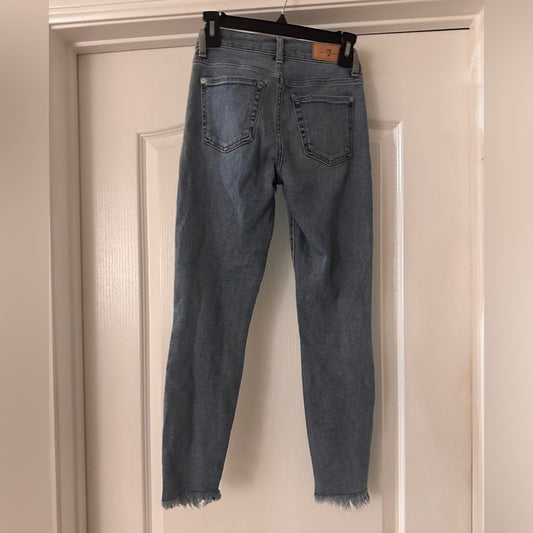 7 for all mankind luxe vintage the angle skinny jeans size 24
