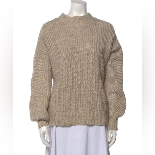 Ted Baker wool blend beige mock neck sweater size 3