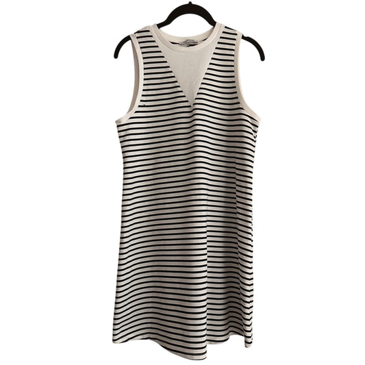 Zara black white stripped mini dress size medium